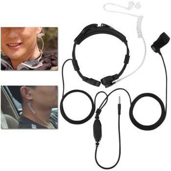 Słuchawki z mikrofonem do gardła 3.5 mm [13180000402]